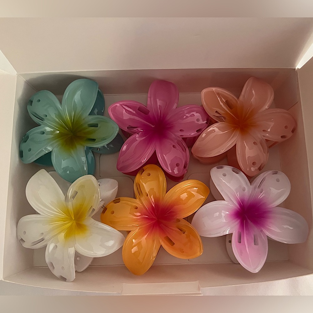 Colorful hair clips (6) - Brand new/open box